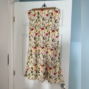 A&F mid-rise linen-blend maxi skirt